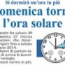 Vedi la galleria TORNA L’ORA SOLARE 