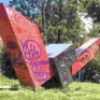 Vomero  piazza Quattro Giornate  la scultura piu volte vandalizzata