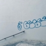Vomero via Luca Giordano graffito sul muro appena ripristinato