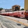 Vomero via Luigia Sanfelice muro transennato